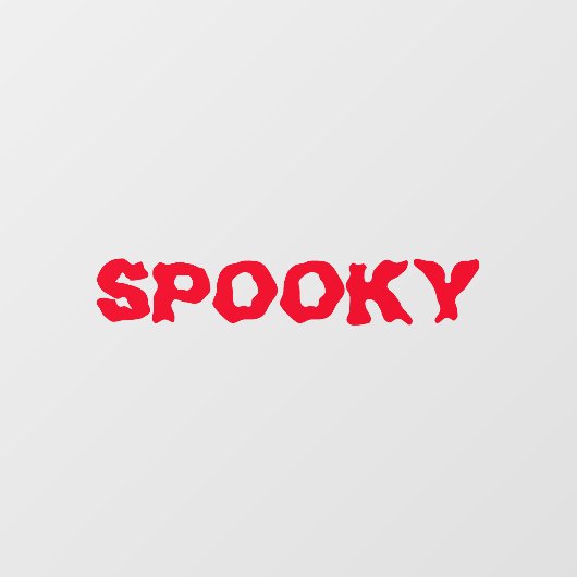 Gespenstische, rote Blütendekoration Fensteraufkleber (Blatt)