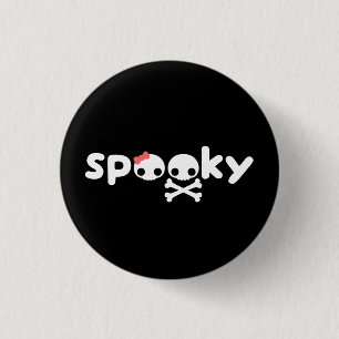 Gespenstische Schädel Button