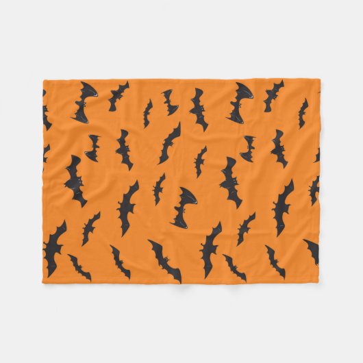 Gespenstische Schläger auf Orange Fleecedecke (Vorderseite (Horizontal))