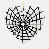 Gespenstische Spinne und Netz Keramik Ornament (Hinten)