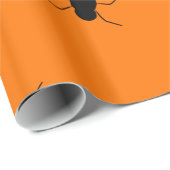 Gespenstische Wanzen Halloweens orange Geschenkpapier (Rolleneckpunkt)