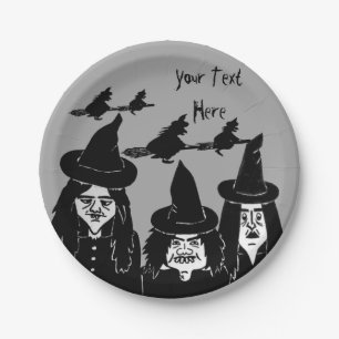 gespenstischer beängstigender Halloween-Entwurf Pappteller