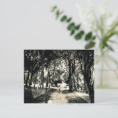 Gespenstischer Geist in der Holzbildpostkarte Postkarte (Stehend Vorderseite)