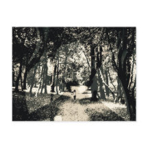 Gespenstischer Geist in der Holzbildpostkarte