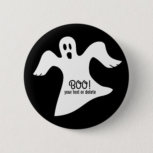 Gespenstischer Geist-Sprichwort BOO Halloweens Button (Vorderseite)