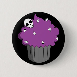 Gespenstischer kleiner Kuchen Button