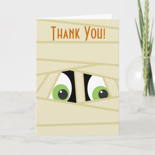 Gespenstischer Mama-Kopf Halloween danken Ihnen zu Dankeskarte (Vorderseite)