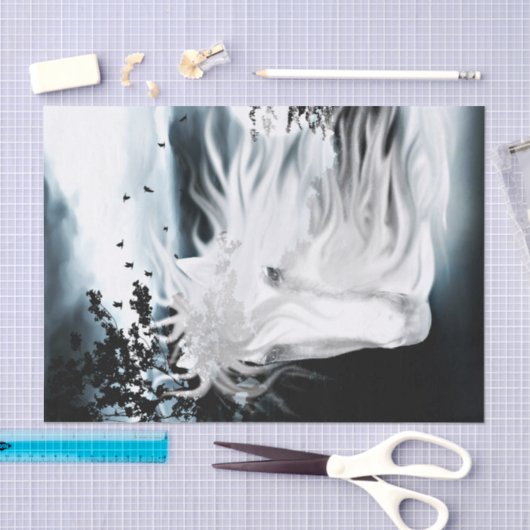 gespenstischer Pferdegeist Seidenpapier (Handwerk)