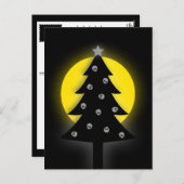 Gespenstischer Weihnachtsbaum Feiertagspostkarte (Vorne/Hinten)