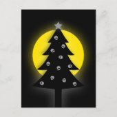 Gespenstischer Weihnachtsbaum Feiertagspostkarte (Vorderseite)