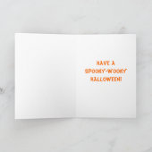 Gespenstischer Wooky Halloween Geist Karte (Innenseite)