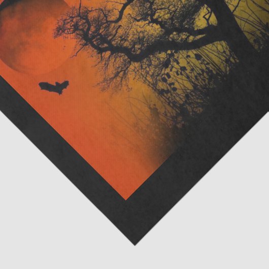 Gespenstisches Baum-Halloween-Seidenpapier Seidenpapier (Ausschnitt)