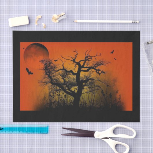 Gespenstisches Baum-Halloween-Seidenpapier Seidenpapier (Handwerk)