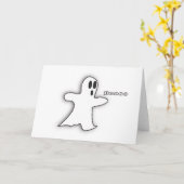 Gespenstisches Boooo Karte (Gelbe Blume)