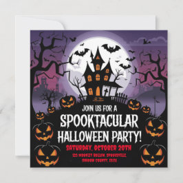 Gespenstisches Design für Spuk Halloween-Party Einladung