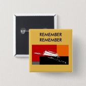 Gespenstisches dunkles Hut-Button Button (Vorne & Hinten)