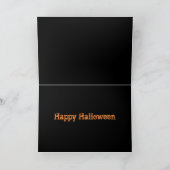 Gespenstisches Goings auf Halloween-Katzen Karte (Innenseite)