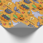 Gespenstisches Halloween-Muster Geschenkpapier (Ecke)