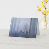 Gespenstisches Holz auf Halloween Karte (Gelbe Blume)