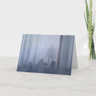 Gespenstisches Holz auf Halloween Karte