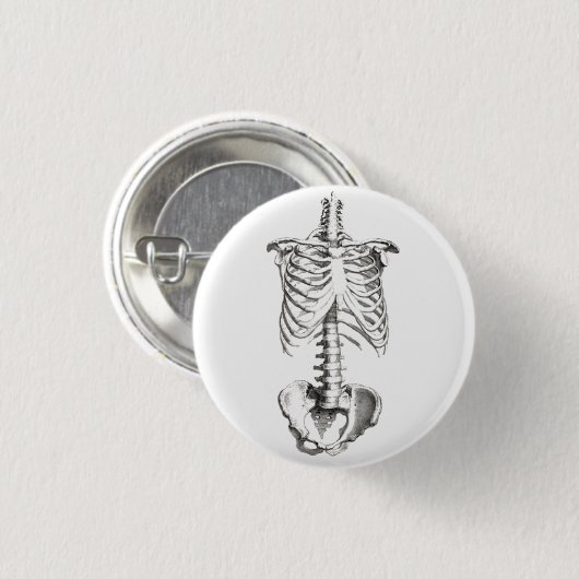 Gespenstisches Knopf-Button der Skeleton Button (Vorne & Hinten)