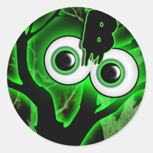 Gespenstisches Party Halloweens scherzt Erwachsene Runder Aufkleber
