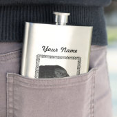 Gespenstisches schwarzes Krähen-Raben-Gesicht Flachmann (Beispiel)