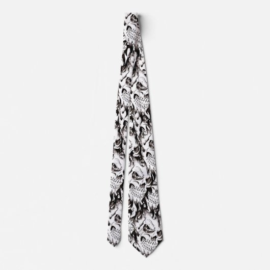 Gespenstisches skeleton Gesichtsschwarzes des Krawatte (Rückseite)