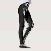 Gespenstisches Skelett entbeint Halloween Leggings (Rechts)