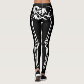 Gespenstisches Skelett entbeint Halloween Leggings (Rückseite)