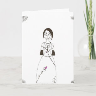 Gespenstisches Spinnen-Mädchen Karte