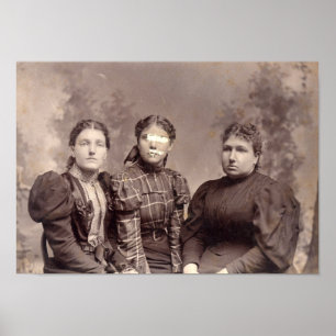 Gespenstisches Spuk Familien-Porträt Halloweens Poster