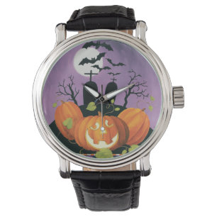 Gespenstisches Spuk Haus Halloweens Armbanduhr