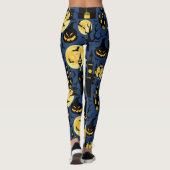 Gespenstisches Spuk Hausmuster Halloweens Leggings (Rückseite)