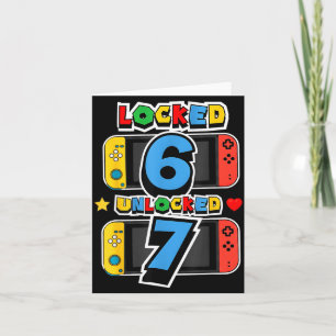 Gesperrt 6 entsperrt 7 7. Geburtstag Videospiel 7 Karte