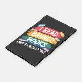 Gesperrte Bücher Bibliothekar Woche lesen Post-it Klebezettel (angewinkelt)