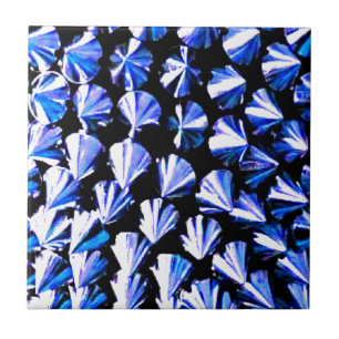 Gespicktes blaues Silbermetall Fliese