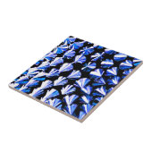 Gespicktes blaues Silbermetall Fliese (Seite)
