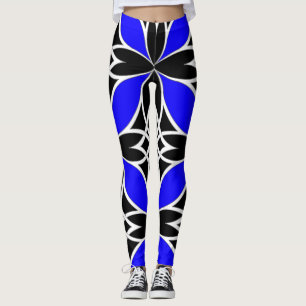 Gespiegeltes Keltisch ( Flutterby Blue ) Leggings