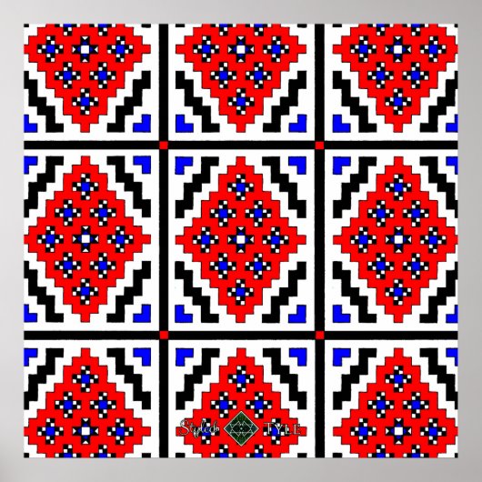 Gespiegeltes Mosaik ( Klein ) Poster (Vorne)