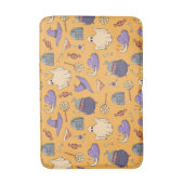 Gespielte Halloween-Geister und Hexen-Muster Badematte (Vorderseite Vertikal)