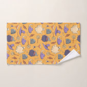 Gespielte Halloween-Geister und Hexen-Muster Badhandtuch Set (Handtuch)