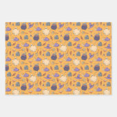 Gespielte Halloween-Geister und Hexen-Muster Geschenkpapier Set (Vorderseite)