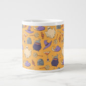 Gespielte Halloween-Geister und Hexen-Muster Jumbo-Tasse (Vorderseite)