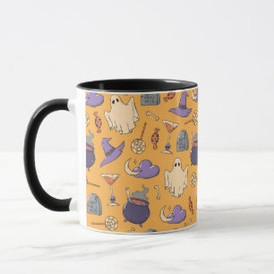 Gespielte Halloween-Geister und Hexen-Muster Tasse