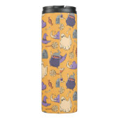 Gespielte Halloween-Geister und Hexen-Muster Thermosbecher (Rückseite)