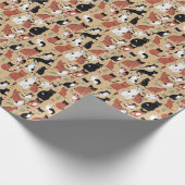 Gespielte Katzen im Hintergrund Geschenkpapier (Ecke)