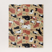 Gespielte Katzen im Hintergrund Puzzle (Vertikal)