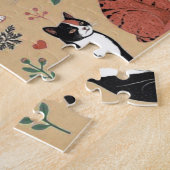 Gespielte Katzen im Hintergrund Puzzle (Seite)