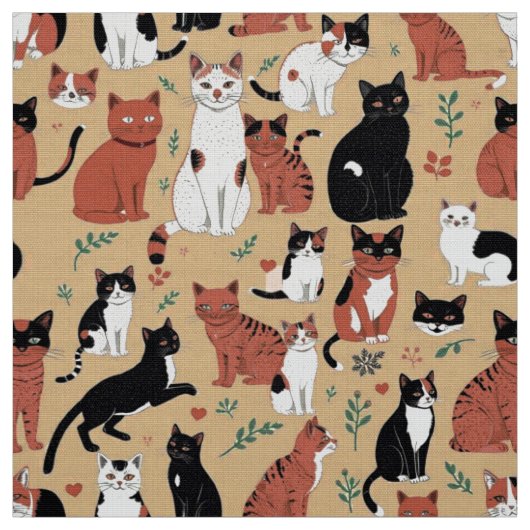 Gespielte Katzen im Hintergrund Stoff (Muster)